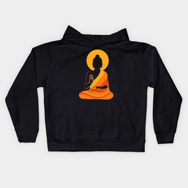 Buddha YingYang Zen Yoga Relax Kids Hoodie by JaydeMargulies